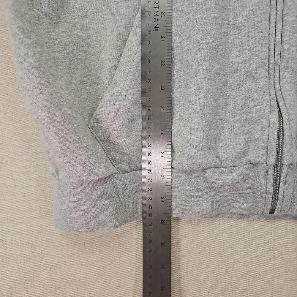 Adidas Essentials Men's XL Blue Gray Colorblock Full Zip Hooded Track Jacket